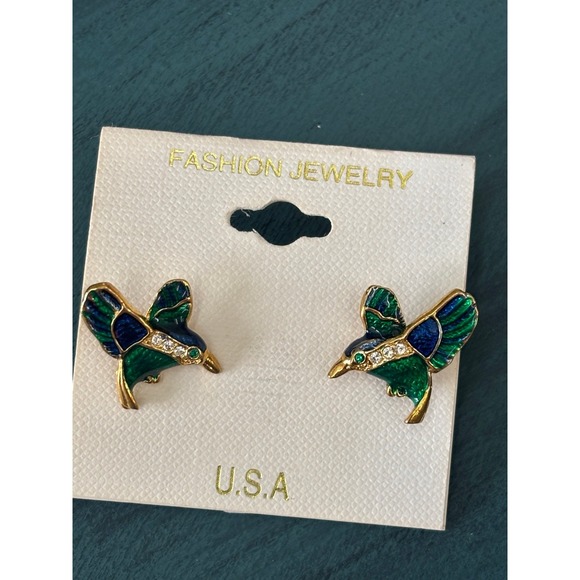 Hummingbird Stud Earrings - Picture 5 of 5